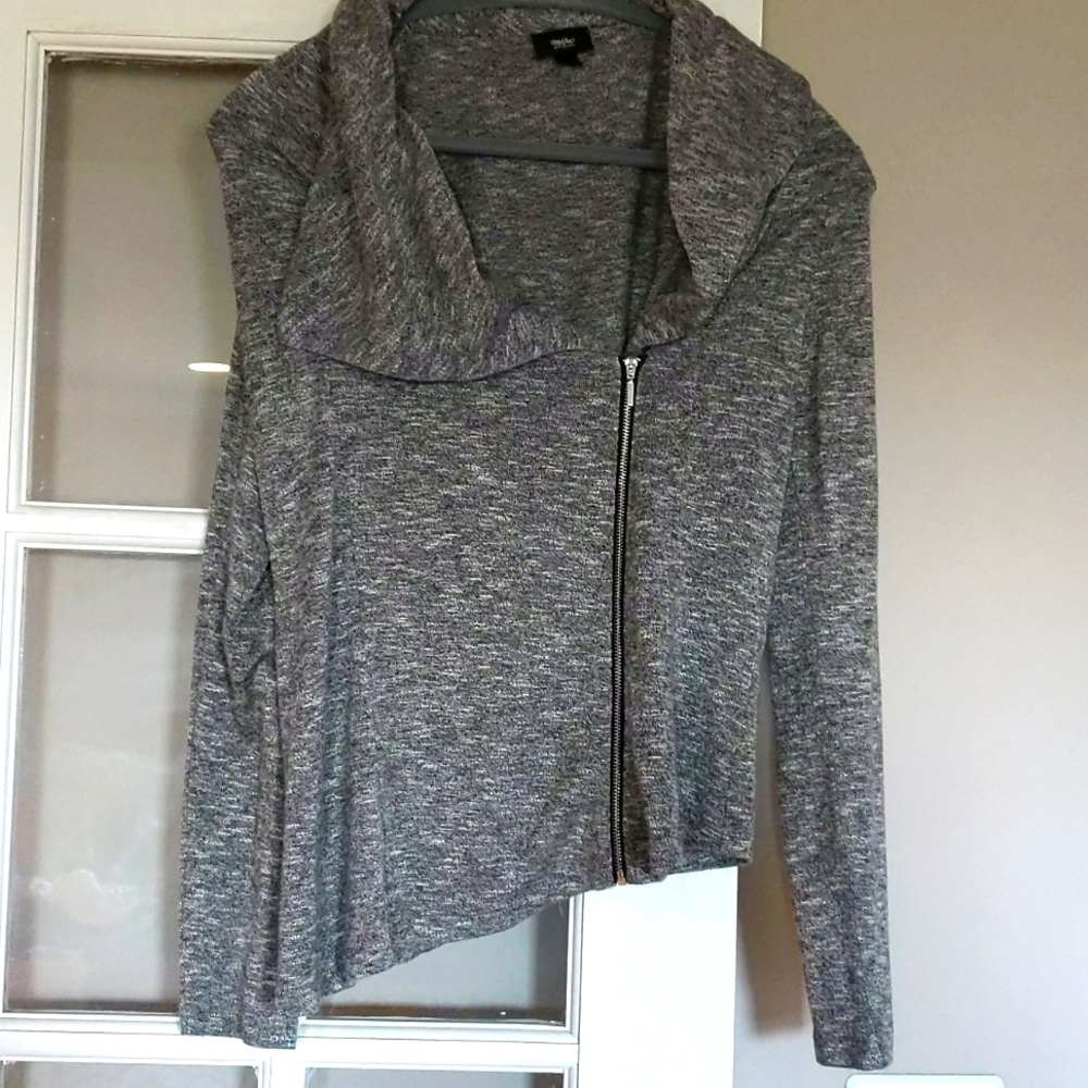 Asymmetrical zip sweater